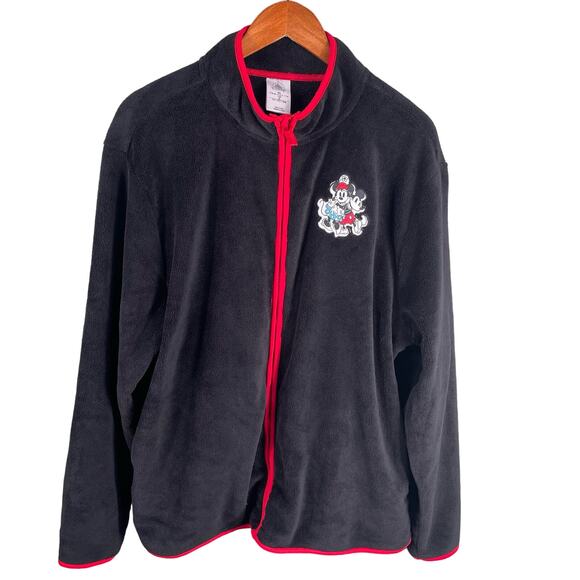 Disney Mickey & Minnie Mouse Fleece  Full Zip Sweater Jacket Size XXL - Picture 1 of 9